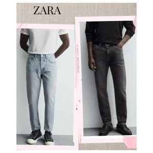 FLASH SALE Zara Jeans BUNDLE Light Blue & Black Slim Fit Tapered Legs Size 29